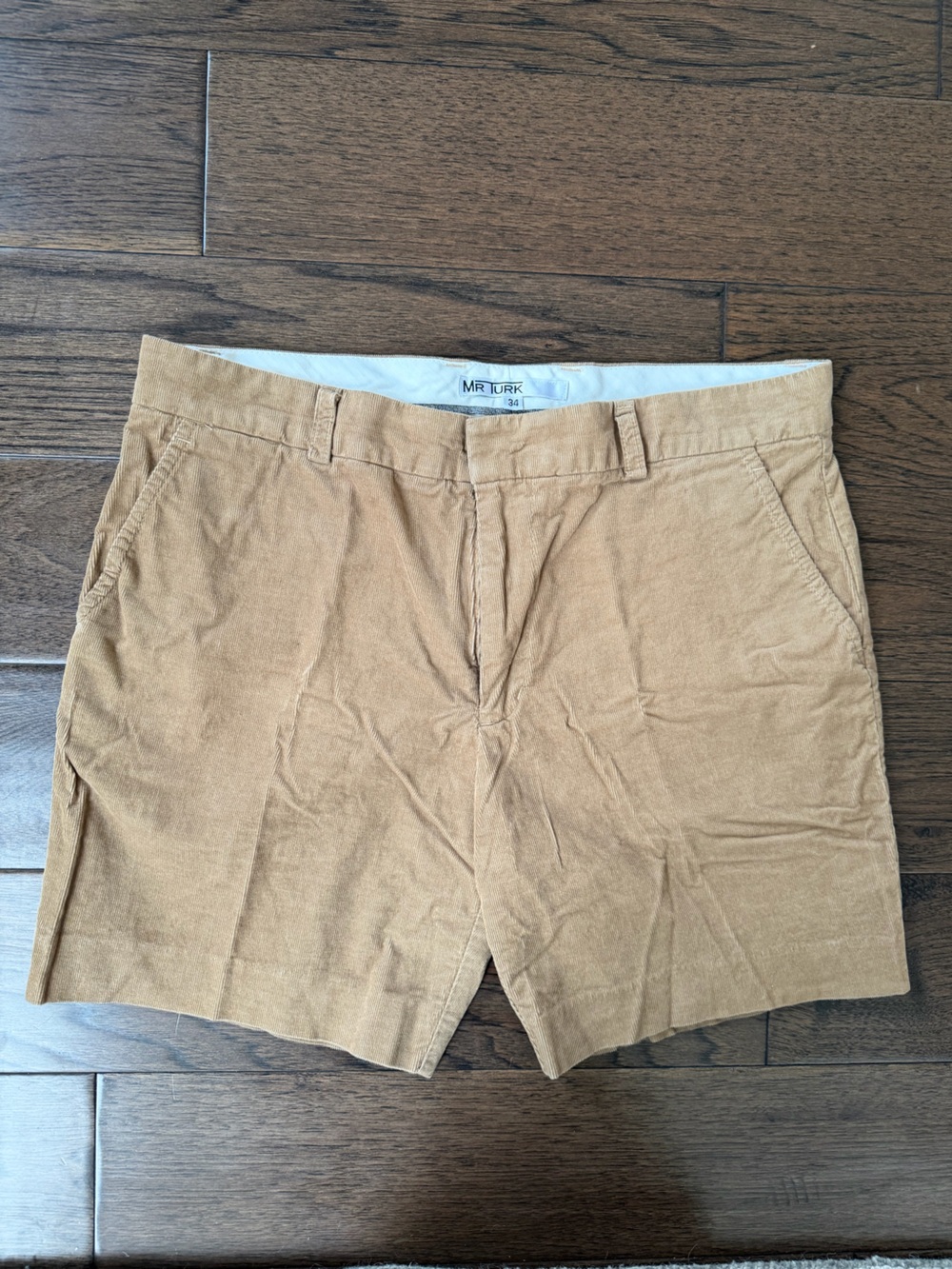 Mr. Turk Men's Flat-Front Shorts in Light Brown